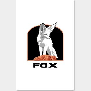 white fennec fox Posters and Art